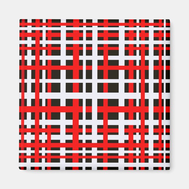 Imã Bandas interligadas Vermelho branco preto (Frente)