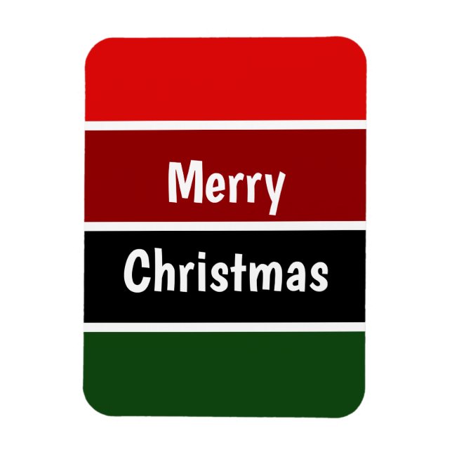 Ímã Bandas Vermelhas E Verdes (Vertical)