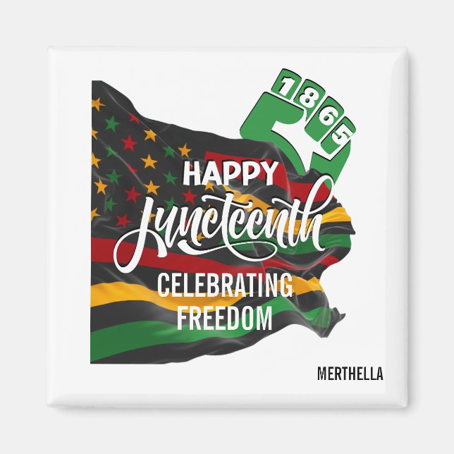 IMÃ BANDEIRA AFRICANO-AMERICANA DO JUNETEENTH (Frente)