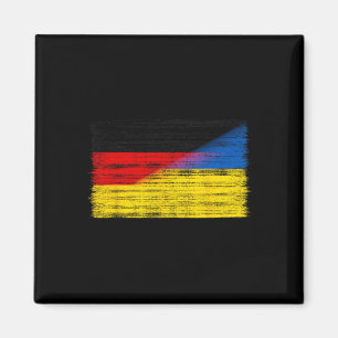 Imã Bandeira Alemanha Ucrânia Apoio Alemão Ucraniano C