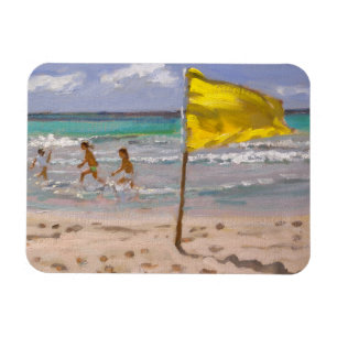 Ímã Bandeira amarela Barbados 2010