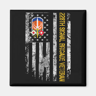 Imã Bandeira Americana 228º Sinal Brigada Militar Vint