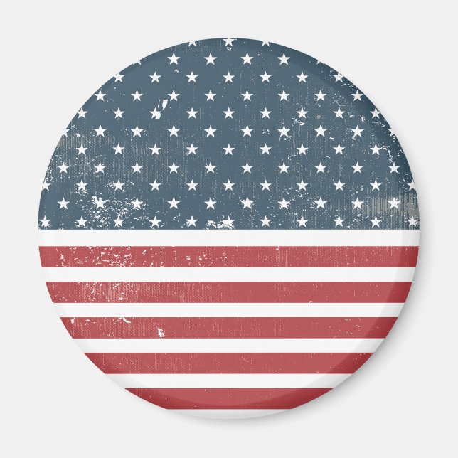 Imã bandeira americana angustiada (Frente)