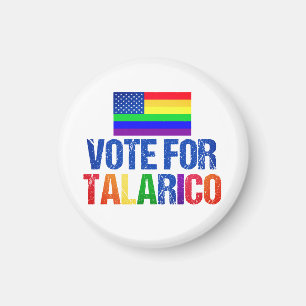 Imã Bandeira Americana Arco-íris Talarico Eleição 2026