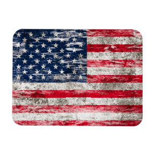 Ímã Bandeira americana arrastada e vestida