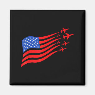 Imã Bandeira Americana Avião Patriótico Mínimo EUA