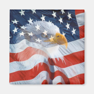 Imã Bandeira Americana Bald Patriótica