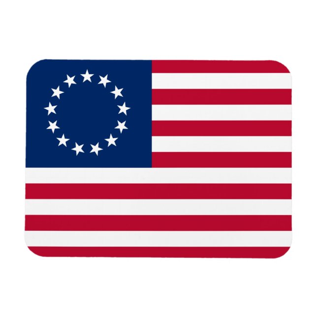 Ímã Bandeira Americana Betsy Ross (Horizontal)