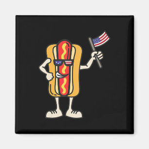 Imã Bandeira Americana Cachorro Quente 4 de Julho Chur