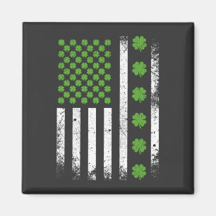 Imã Bandeira americana com shamrocks Square
