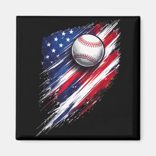 Imã Bandeira americana de beisebol meninos meninas hom