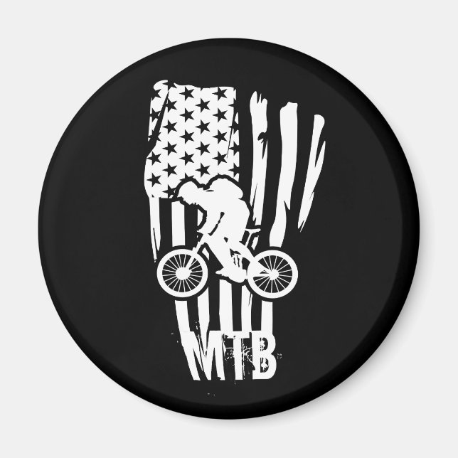 Imã Bandeira Americana De Bicicleta De Montanha Mtb Pa (Frente)