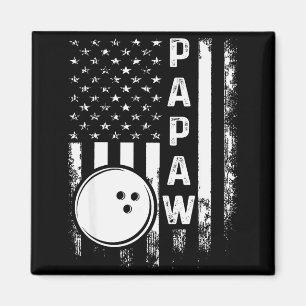 Imã Bandeira Americana de Papaw de Boliche Natal Vinta