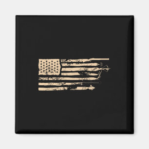 Imã Bandeira Americana De Pesca Usa Pesca Vintage Pesc
