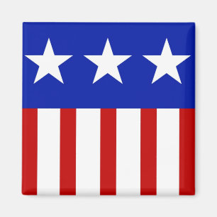 Imã Bandeira Americana de Três Estrelas