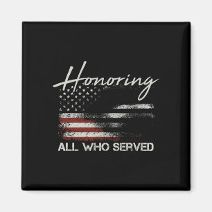 Imã Bandeira americana de veterano masculino homenagea