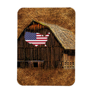 Ímã Bandeira Americana do Barn Russo
