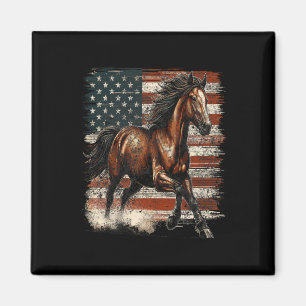 Imã Bandeira Americana do Cavalo Patriótico