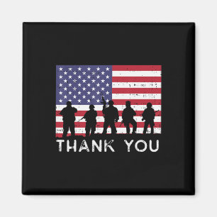 Imã Bandeira Americana dos EUA Soldados Obrigado Dia d