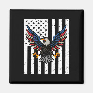 Imã Bandeira Americana Eagles 4 De Julho De 1776 Liber