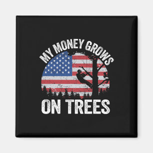 Imã Bandeira Americana Escalada de Árvore Arborista Me