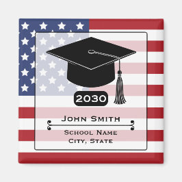 Imã Bandeira Americana EUA Ano de Graduação