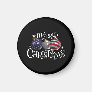 Imã Bandeira Americana Feliz Natal Enfeites de Árvore