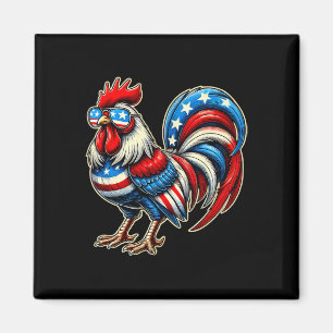Imã Bandeira Americana Frango Usa Fazendeiro Engraçado