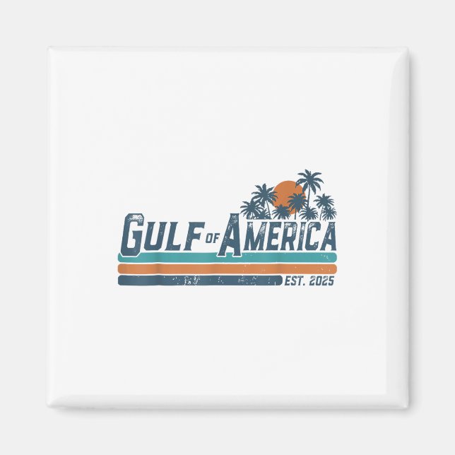 Imã Bandeira Americana G.2025 Do Golfo De Eua (Frente)