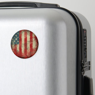 Imã Bandeira Americana Giratória ao Vento Redonda