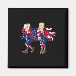Imã Bandeira Americana Griddy do Ben Franklin 4 de Jul