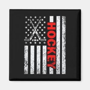 Imã Bandeira Americana Hockey EUA Patriótico Para Mulh