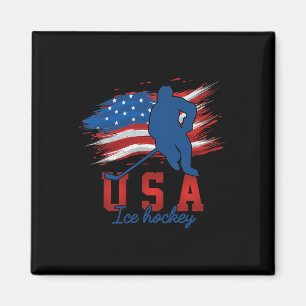 Imã Bandeira Americana Hóquei No Gelo 4 De Julho T De