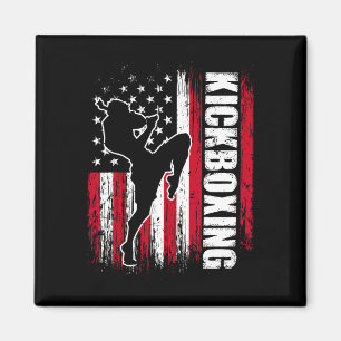 Imã Bandeira Americana Lutadora de Kickboxing Lutar Ma