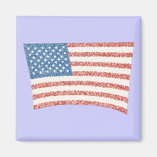 Imã Bandeira Americana nos ímãs pontilhísticos