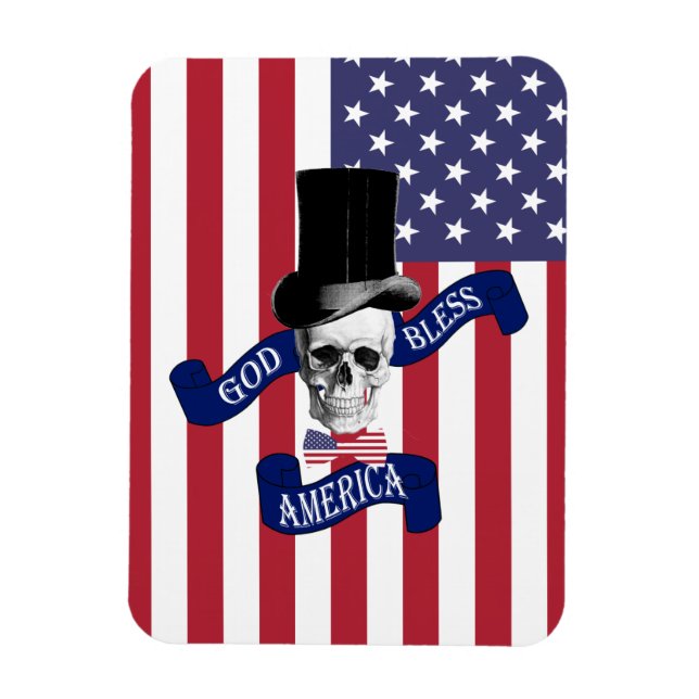 Ímã Bandeira Americana Patriótica (Vertical)