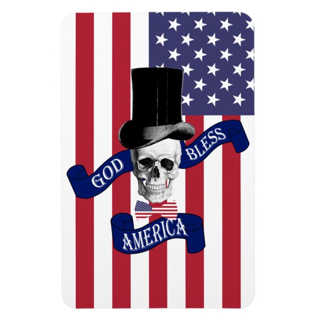 Ímã Bandeira Americana Patriótica (Vertical)