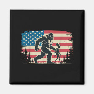 Imã Bandeira Americana Patriótica Alien Bigfoot Legal 