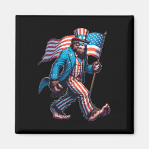 Imã Bandeira Americana Patriótica do Pé-Grande de julh