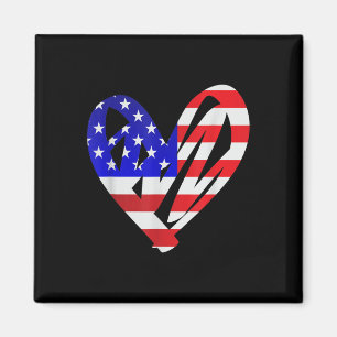 Imã Bandeira Americana Patriótica Força Armada Mem