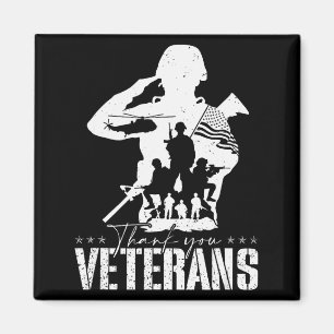 Imã Bandeira Americana Patriótica Obrigado Veteranos H