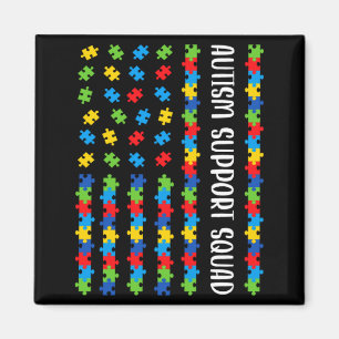 Imã Bandeira Americana Puzzle de Conscientização do Au