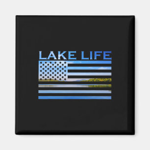 Imã Bandeira Americana Que Pescaria No Lago Isto É