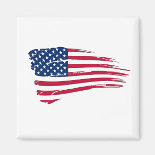 Imã Bandeira Americana Rasgada