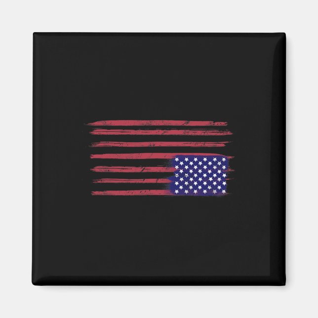Imã Bandeira Americana Resiste De Cabeça Para Baixo No (Frente)