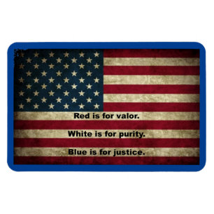 Ímã Bandeira Americana - Significado das Cores