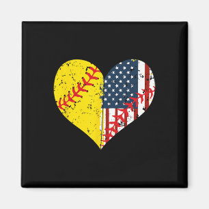 Imã Bandeira Americana Softll Heart em 4 de julho Pres