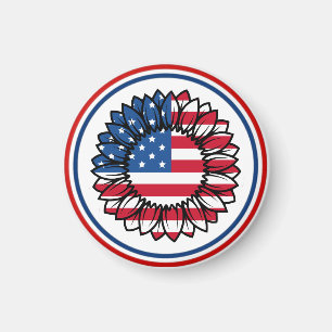 Imã Bandeira Americana Sunflower-32222