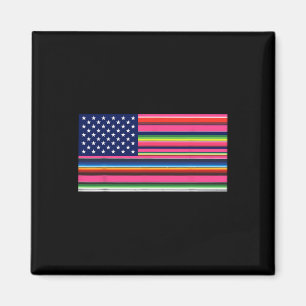 Imã Bandeira Americana Usa Serape Cinco De Mayo Par