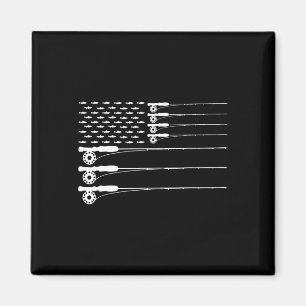 Imã Bandeira Americana Vara de Pesca Fly Fishing Truta